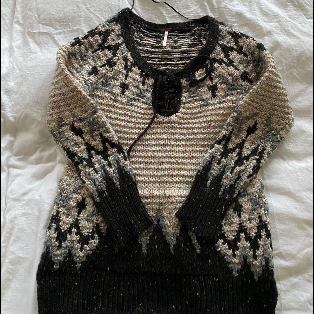 Free people long wool sweater xs
